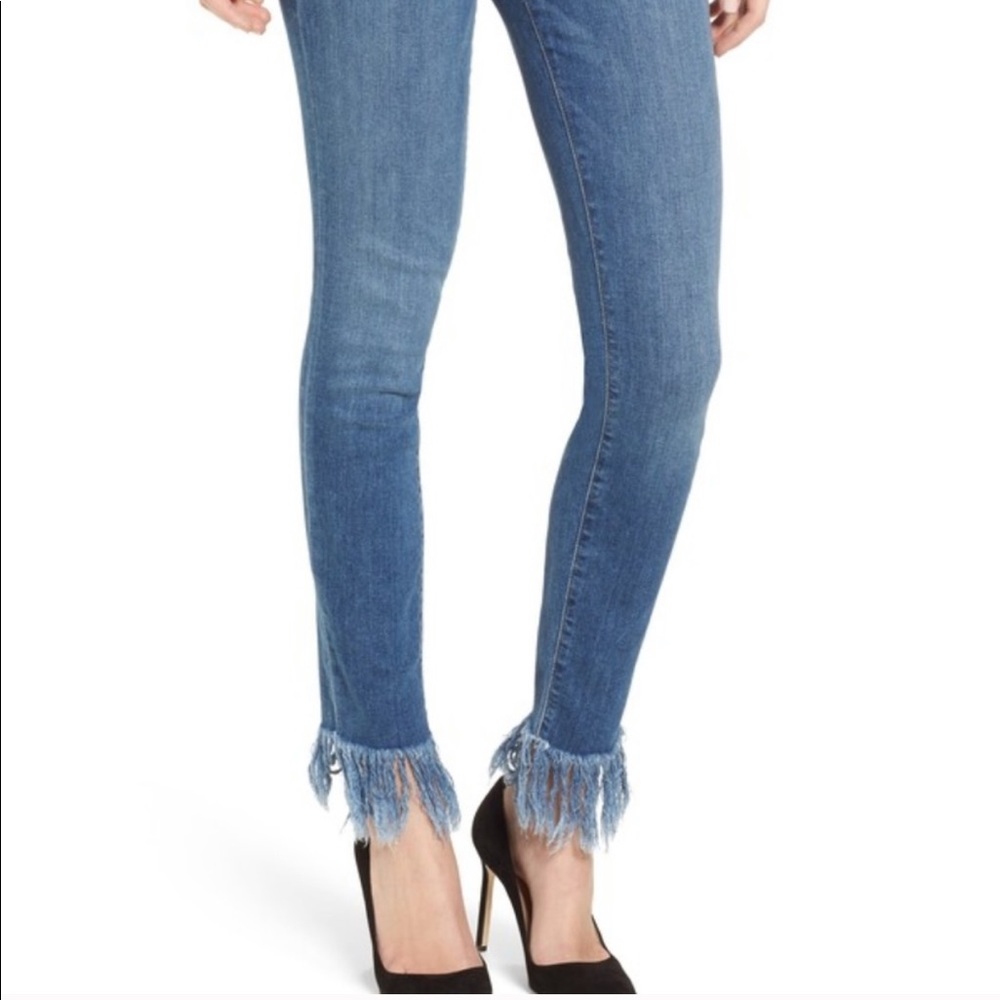 Good American Fringe Jeans NWT